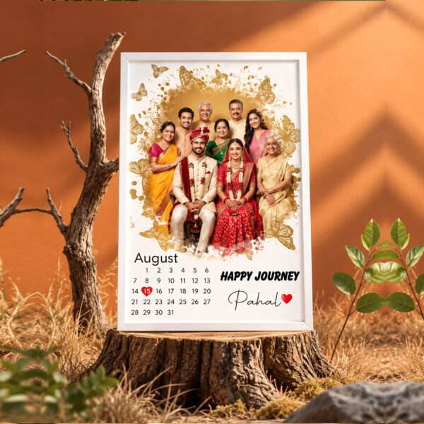 Customised Family Photo Calendar Frame | Personalized Memory Wall Art | Special Gift for Every Occasion