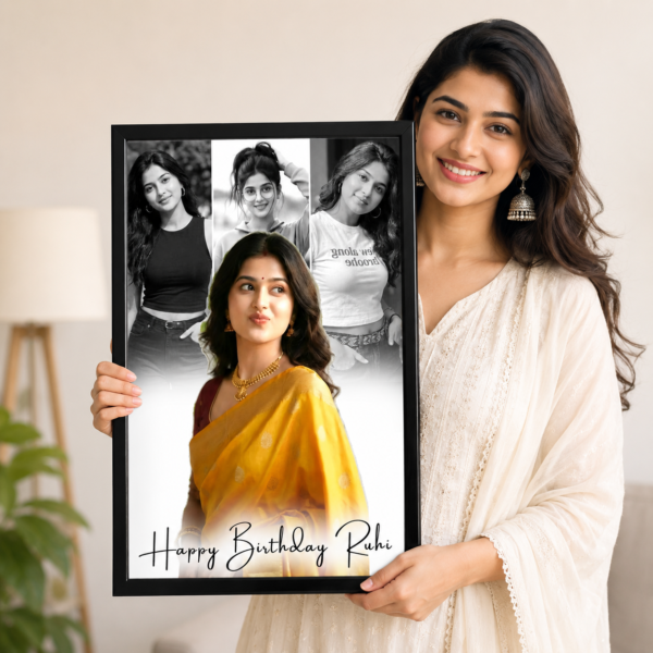 Personalized Birthday Photo Collage Frame for Her | Birthday Gift for Sister, Daughter, Wife, Friend & Loved Ones