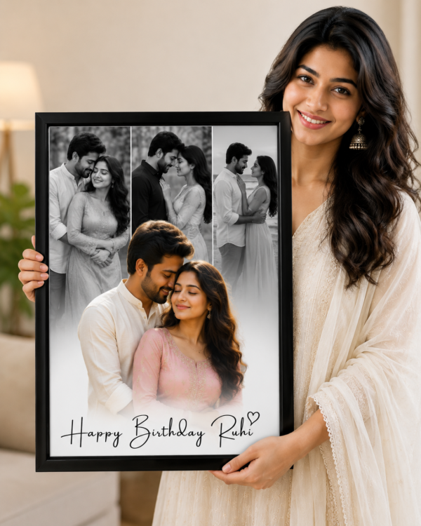 Personalized Birthday Photo Collage Frame for Her | Birthday Gift for Sister, Daughter, Wife, Friend & Loved Ones