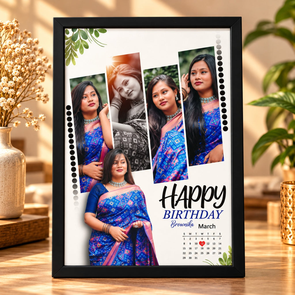 Modern Birthday Photo Collage Frame