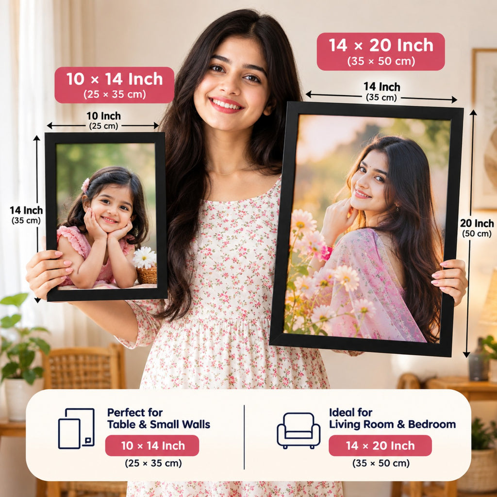 Photo frame size guide
