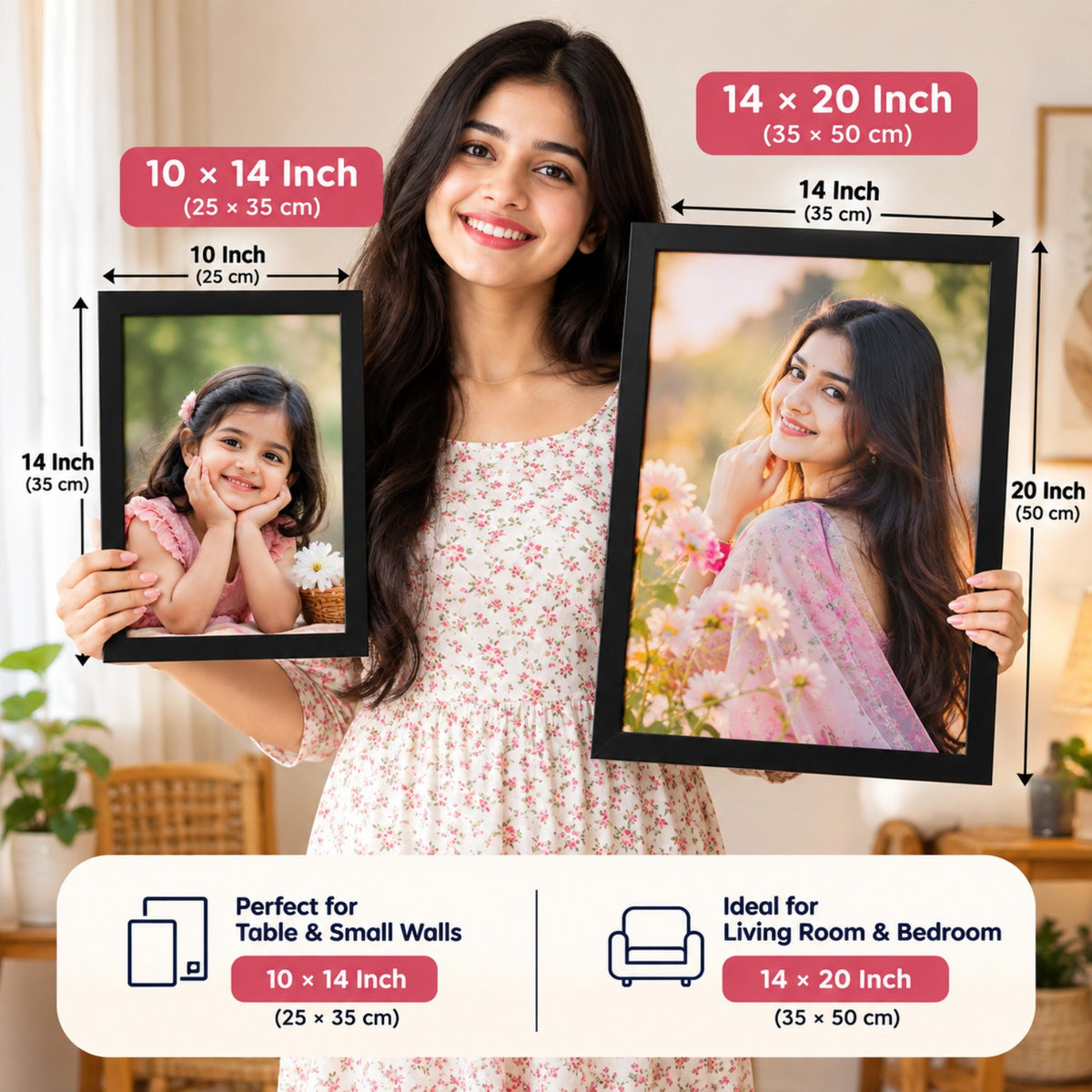 Photo frame size guide