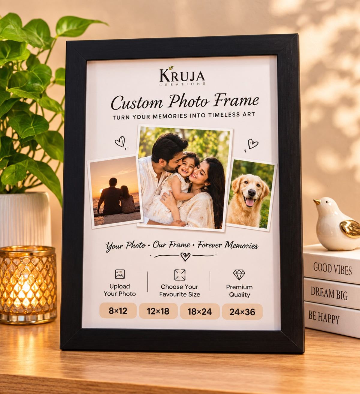 Kruja Creations custom photo frame hero image