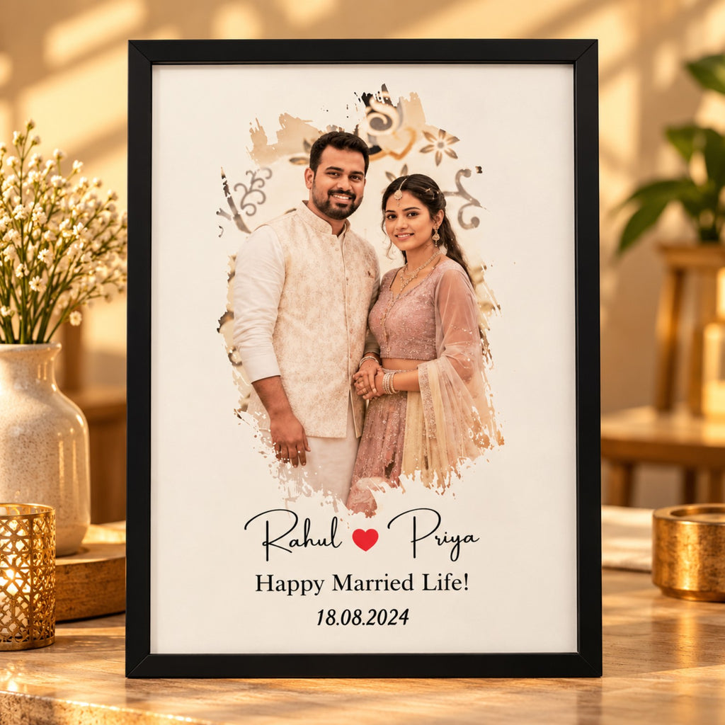 Elegant Wedding Couple Frame