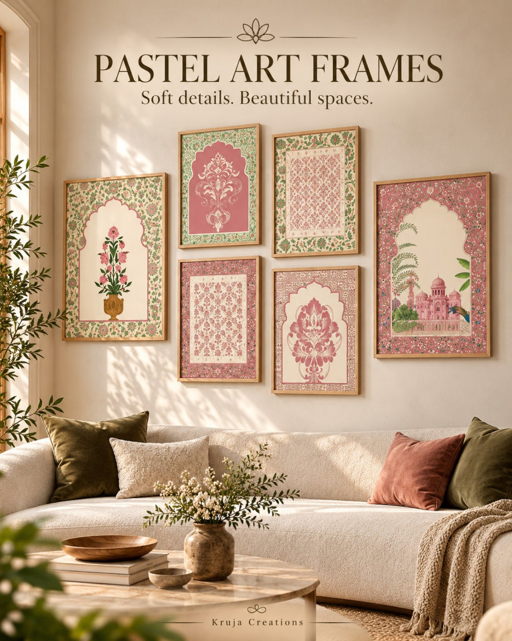 Rosewater Garden – Pastel Art Frame Set