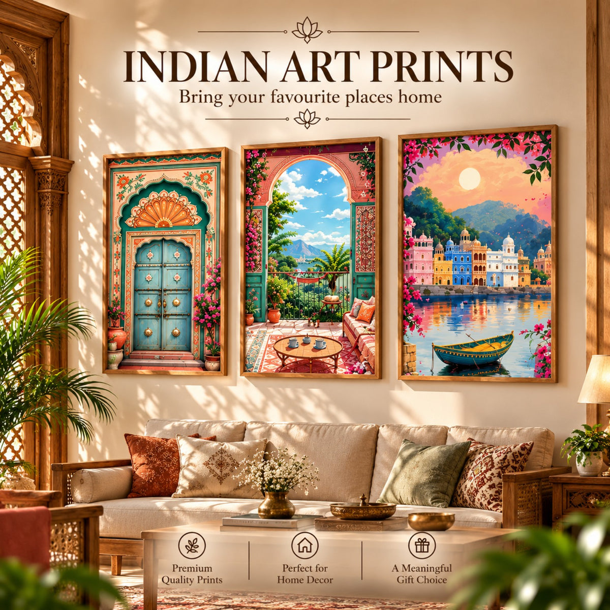 Colourful India – Indian Art Prints Frame Set