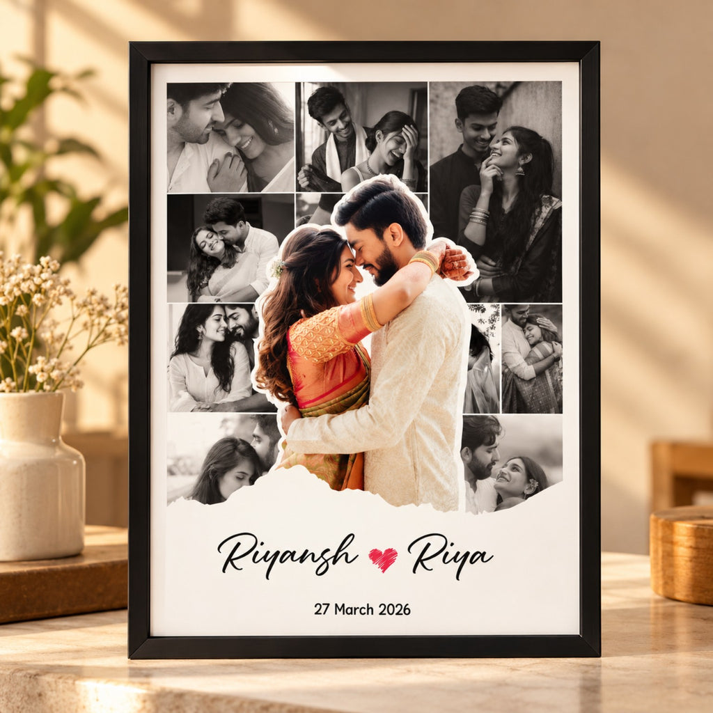 Romantic Couple Collage Frame